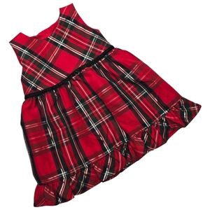 {Wonder Nation} Red Tartan Plaid Holiday Dress